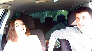 Russian Milf Alina Tumanova Reacts to Harassment with Deepthroat in Taxi