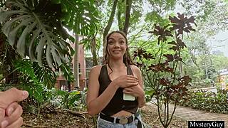 Fake agent convinces black girl to try sex for the first time in porn.