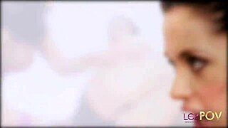 Huge tits lesbian takes friend to nightclub for backstage fun 😘