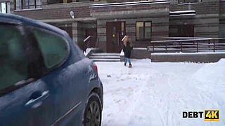 Redhead Amateur Calms Debt Collector With Rough Sex