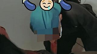 Intense exhibitionism with piss and blowjob, then rough fucking and cumshot