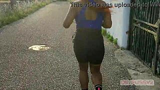 ruiva de rabo gigante filmada a treinar pelo amante