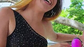 fucking hard with my friend on the balcony