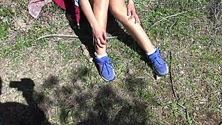 Real Voyeur Scared When I Pissed from My Hairy Pussy on Beach