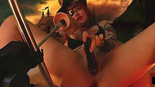 Pirate girl moans, Vibrators hit every spot for wild orgasms!