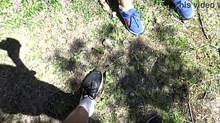 Real Voyeur Scared When I Pissed from My Hairy Pussy on Beach