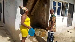 street boy lures orange seller into building for rough fuck