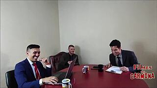 empresa faz teste do sof� com empregada milf ela chupou geral