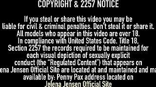 Jelena Jensen Plays With Her Trimmed Pussy And Toys