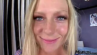 19 year old blonde feels rough orgasm in first porn video