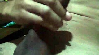 man masturbates intensely alone