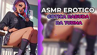 Gothic Colleague Whispers Forbidden Desires in Erotic ASMR Session!