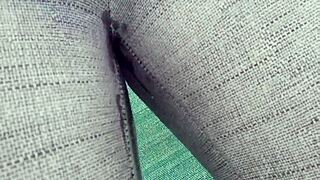 i show my tits in public garden then pee in my tight pants