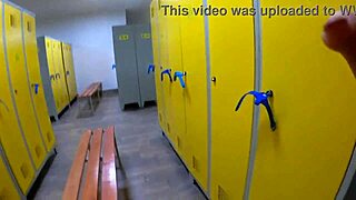 The Cleaning Lady Gets Caught Spying On My Naked Body In The Locker Room