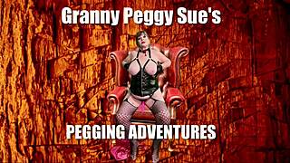 Granny Peggy Sue sucks cock deep!