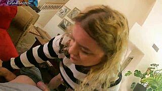 Stepmom Is Hanging Out In Her Underwear In The Living Room