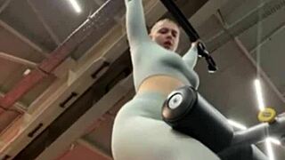 Crazy amateurs working out in the gym