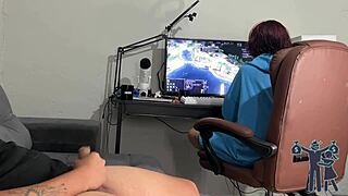 She risked exposing her big cock in femdom scene, subtitles in spanish