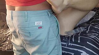 Stepdaughter uses dildo at home