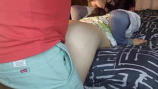 Stepdaughter uses dildo at home