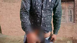 village husband and wife have hot romantic sex