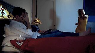 Does Scarlet Red enjoy watching her stud cum on her sweaty tits?