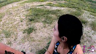 I Feel So Thrilled Giving An Outdoor Blowjob In The Middle Of Nowhere With Cum Everywhere
