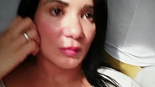 Brunette amateur masturbates outdoors on bus, spreading pussy publicly