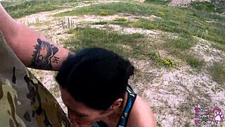 I Feel So Thrilled Giving An Outdoor Blowjob In The Middle Of Nowhere With Cum Everywhere