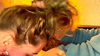 Closeup wet sloppy facefuck blowjob