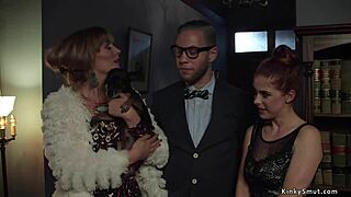 Busty Lesbian Whipped And Fucked In Bondage