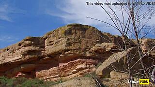 Brunette Slut Gets Fucked in the Ass in Desert