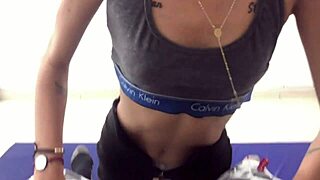 my stepsister choked on my dick with a horny face during homemade massage