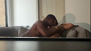 In this amateur couple video, my big pussy squirts while he licks it passionately. The black Brazilian ebony whore moans in orgasm.