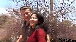 Busty Amateur Gets Facial From Monster Cock