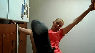 sophie enjoys playing at home and strips down at the end.