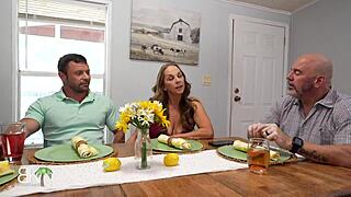 Stepmom Helps Stepson While Stepdad Talks on Phone