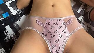 Latina Babe Seduces with Touching