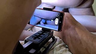 18-Year-Old Mulata Fucks Hard and Swallows Cum Behind Scenes