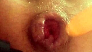 Big Anal Lips Sucked by Vacuum While Jerking Prolapse