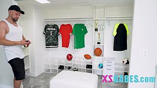 Coach spies and gets some tiny 18+ teen spice... wow!