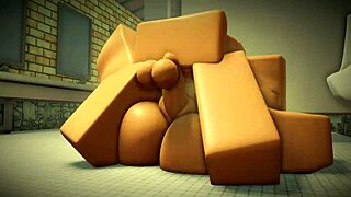 Big-Assed Fan Bent Over for Bathroom Pounding