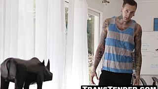 redhead shemale khloe kay takes dick and cum blast