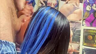 I am that university girl sucking cock and getting face fucked hard, feeling every inch in my mouth as he thrusts deeper