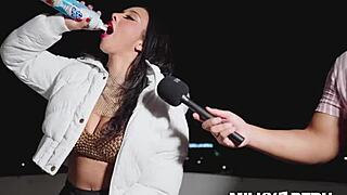 Beautiful Brazilian Shows Huge Ass While Interviewed, Wanting To Suck Peruvian Cock!