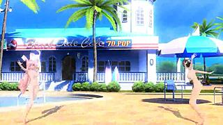 Megurine Luka And Meiko Strip Fully Nude In Summer Idol Project Diva Mod!