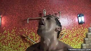 Tranny Vixen Nicole Marques Sucks And Tugs Cock