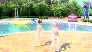 Megurine Luka And Meiko Strip Fully Nude In Summer Idol Project Diva Mod!