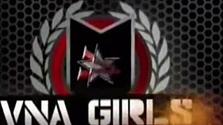 Blonde nina kayy rides her large toy by the poolside