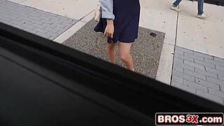 Bus Pickup for Cash-Strapped Babe